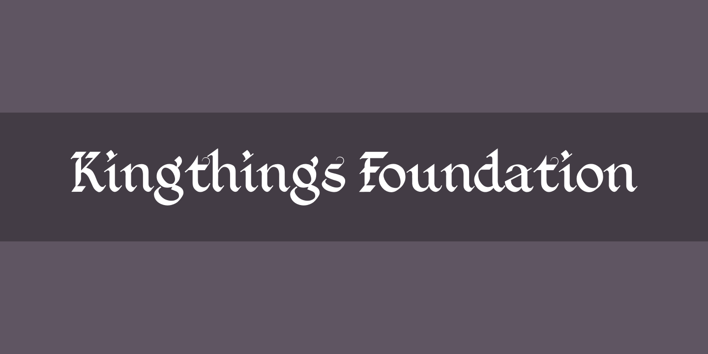 Beispiel einer Kingthings Foundation Regular-Schriftart